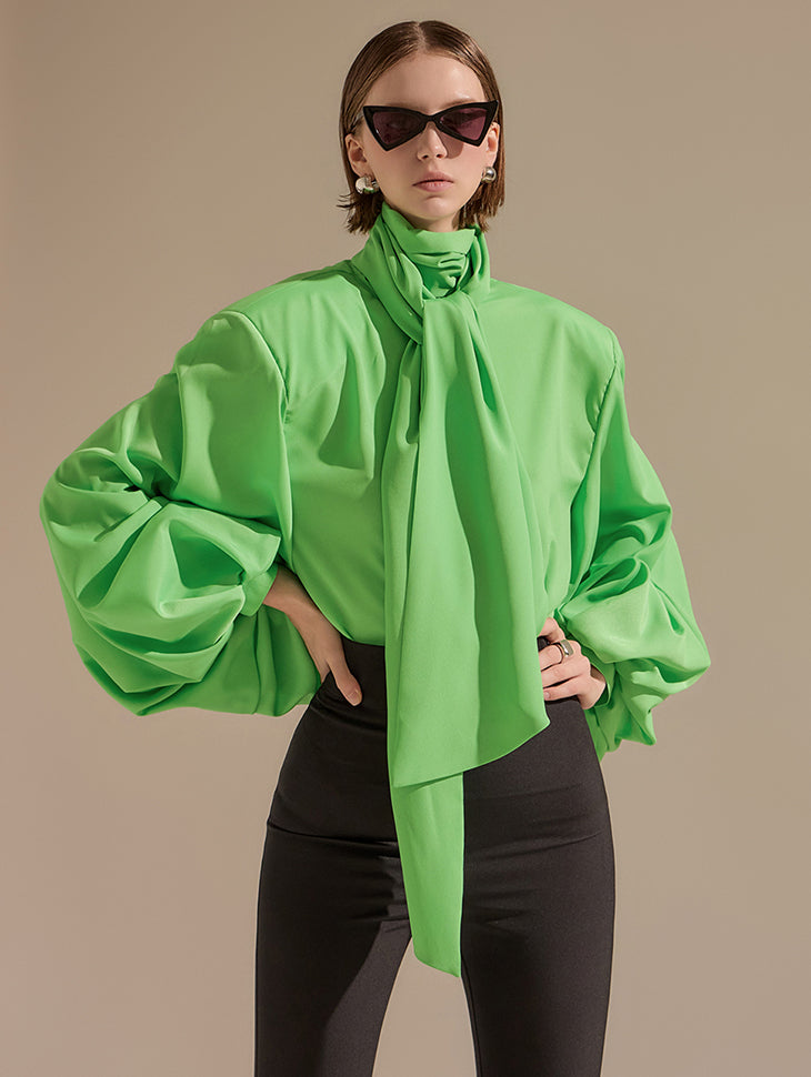 B9147 Blouse with Scarf