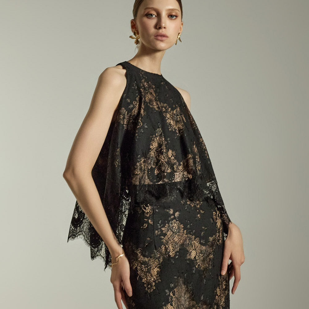 B9185 Floral Lace Blouse