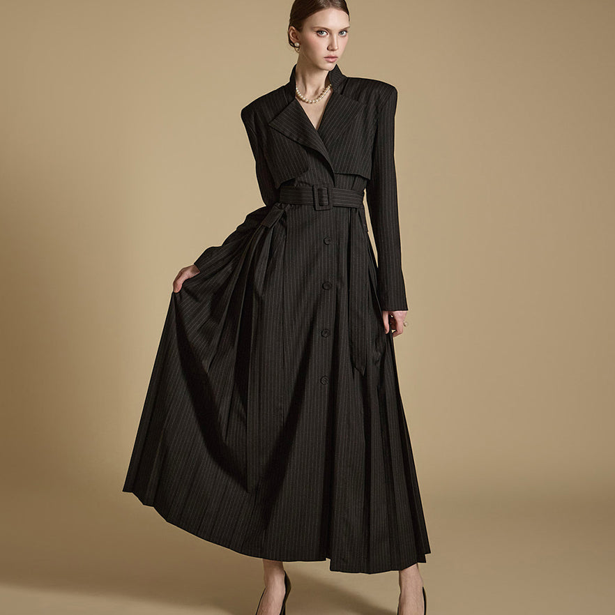 D5178 配腰带羊毛连衣裙