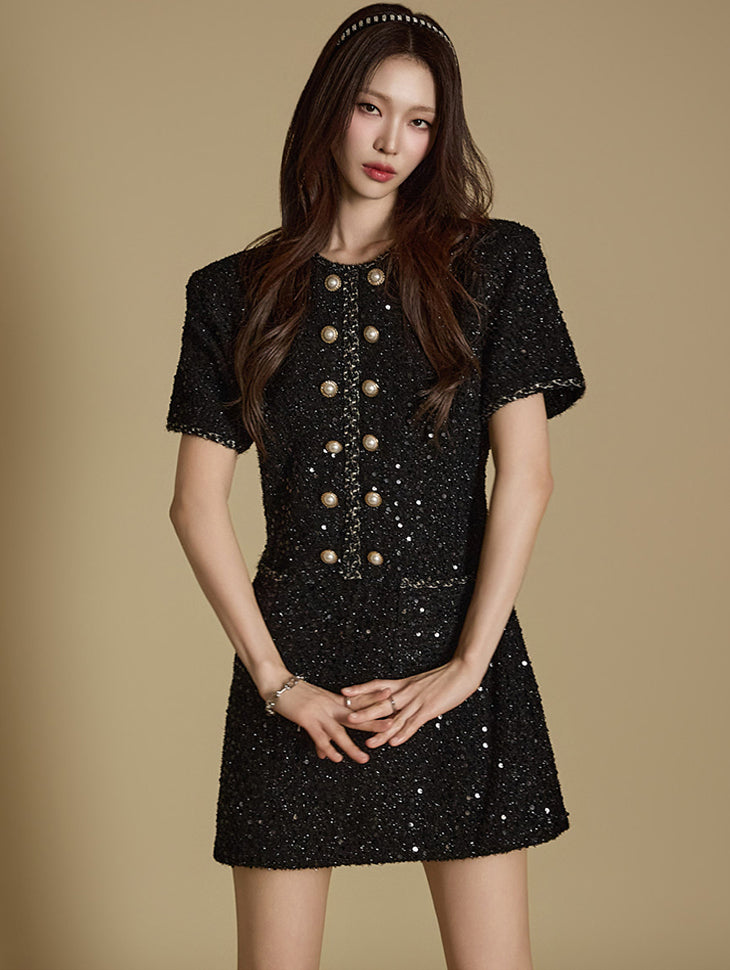 D5179 亮片迷你连衣裙