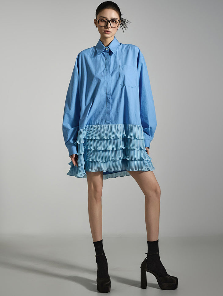 D5188 层叠衬衫裙