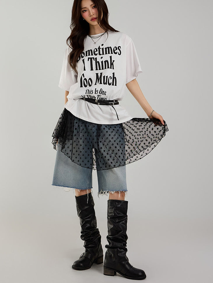 D5205 透视圆点图案连衣裙