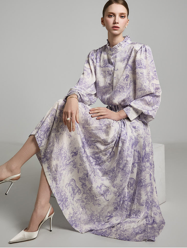 D5211 Pleats Dress with Belt