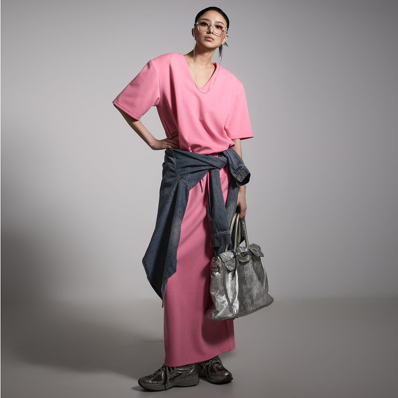 D5216 V-Neck Two-Piece Set