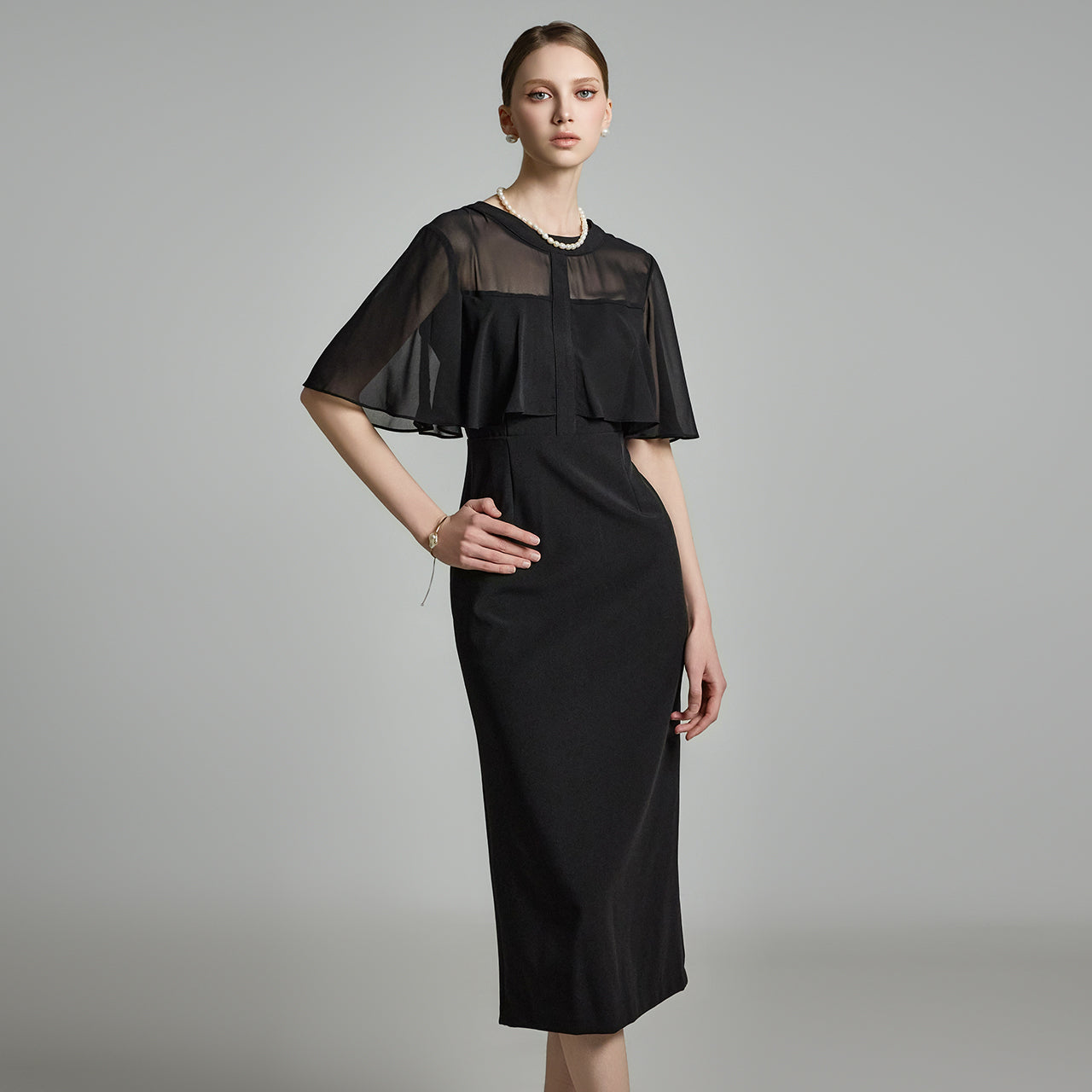 D5223 透视修身连衣裙