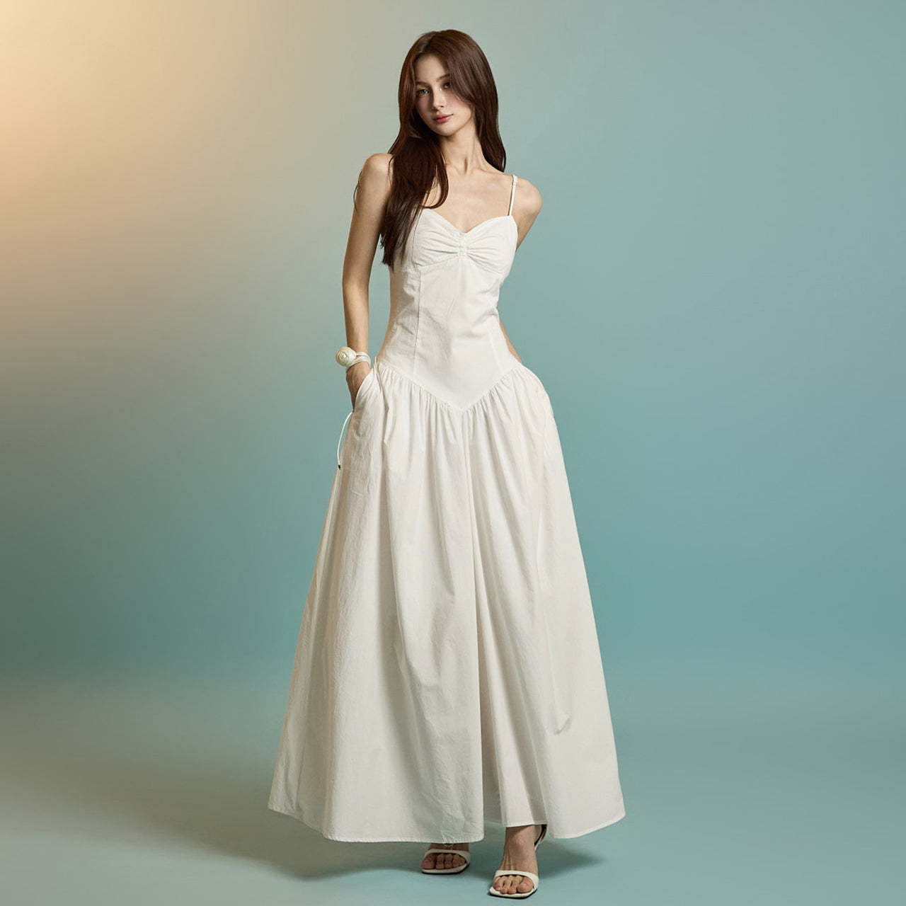 D5247 Shirring Dress