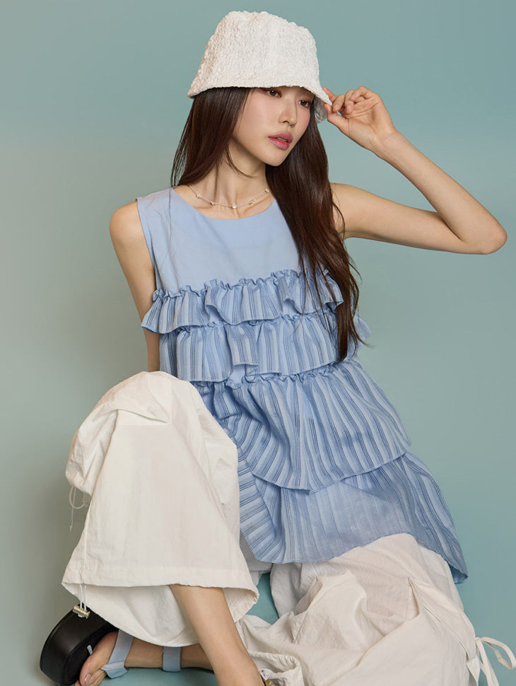 D5251 フリルミニドレス