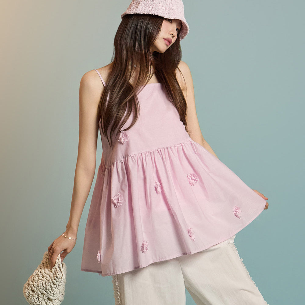 D5257 Flower Embroidery Mini Dress