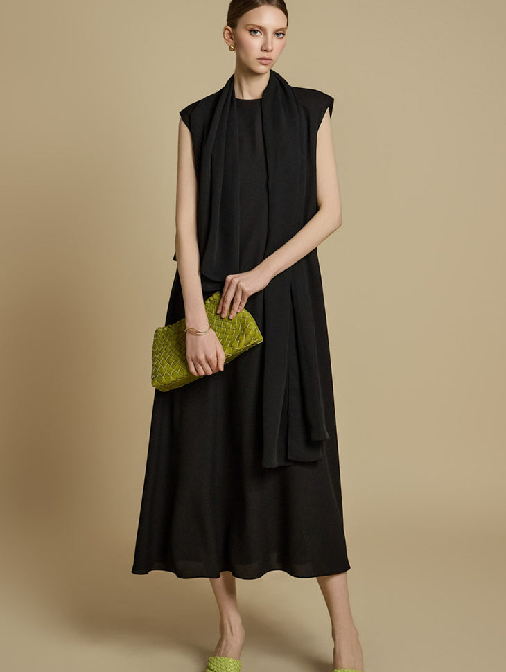 D5264 无袖披肩连衣裙