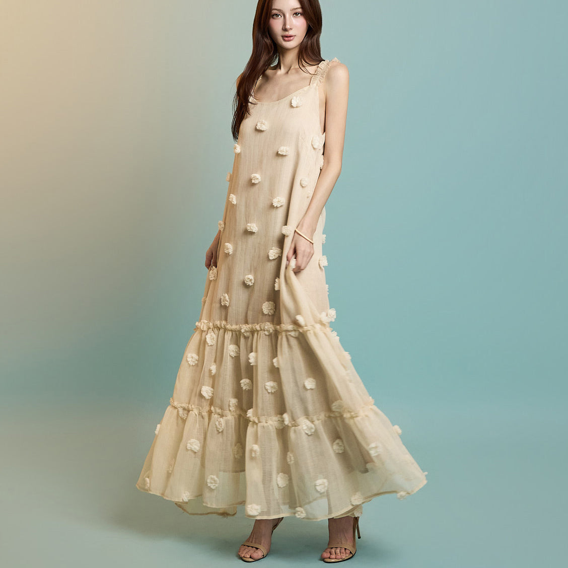 D5285 Rose Chiffon Dress