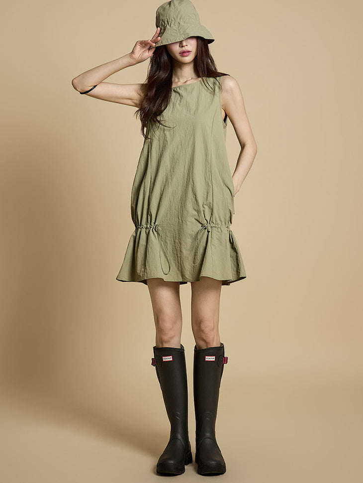 D5294 系带迷你连衣裙