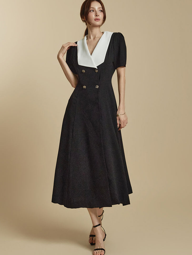 D5343 Color Block Dress