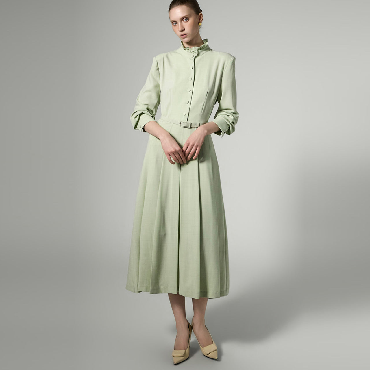 D5458 Dress with Belt Set