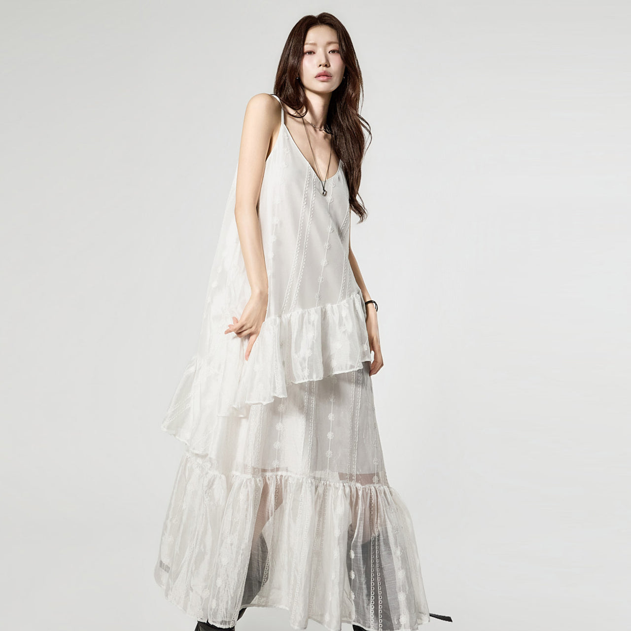 D5510 Layered Tiered Dress