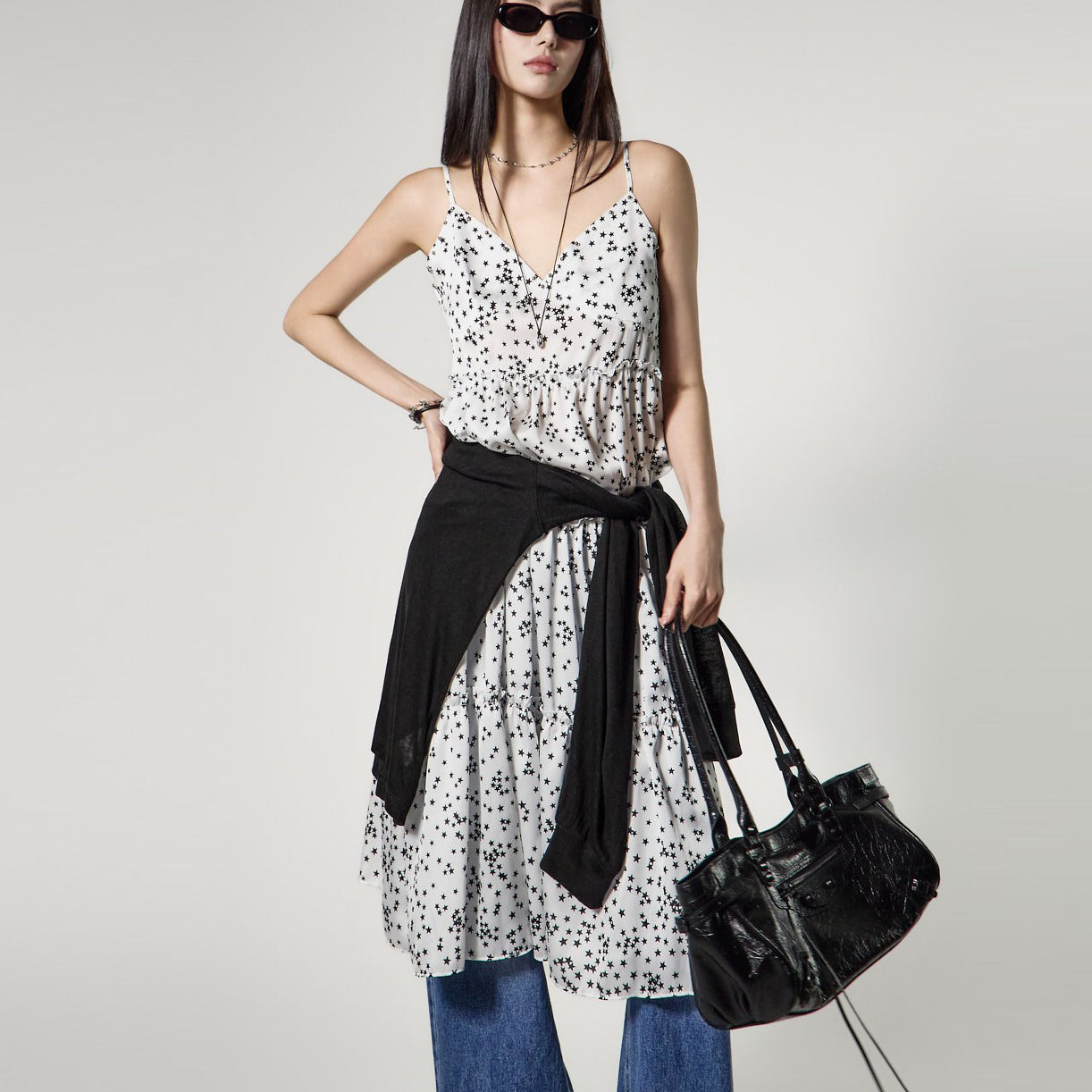 D5527 Studded Sleeveless Dress