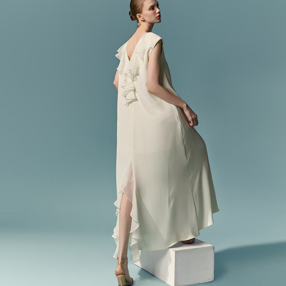 D5671 Cap Sleeve Flare Dress