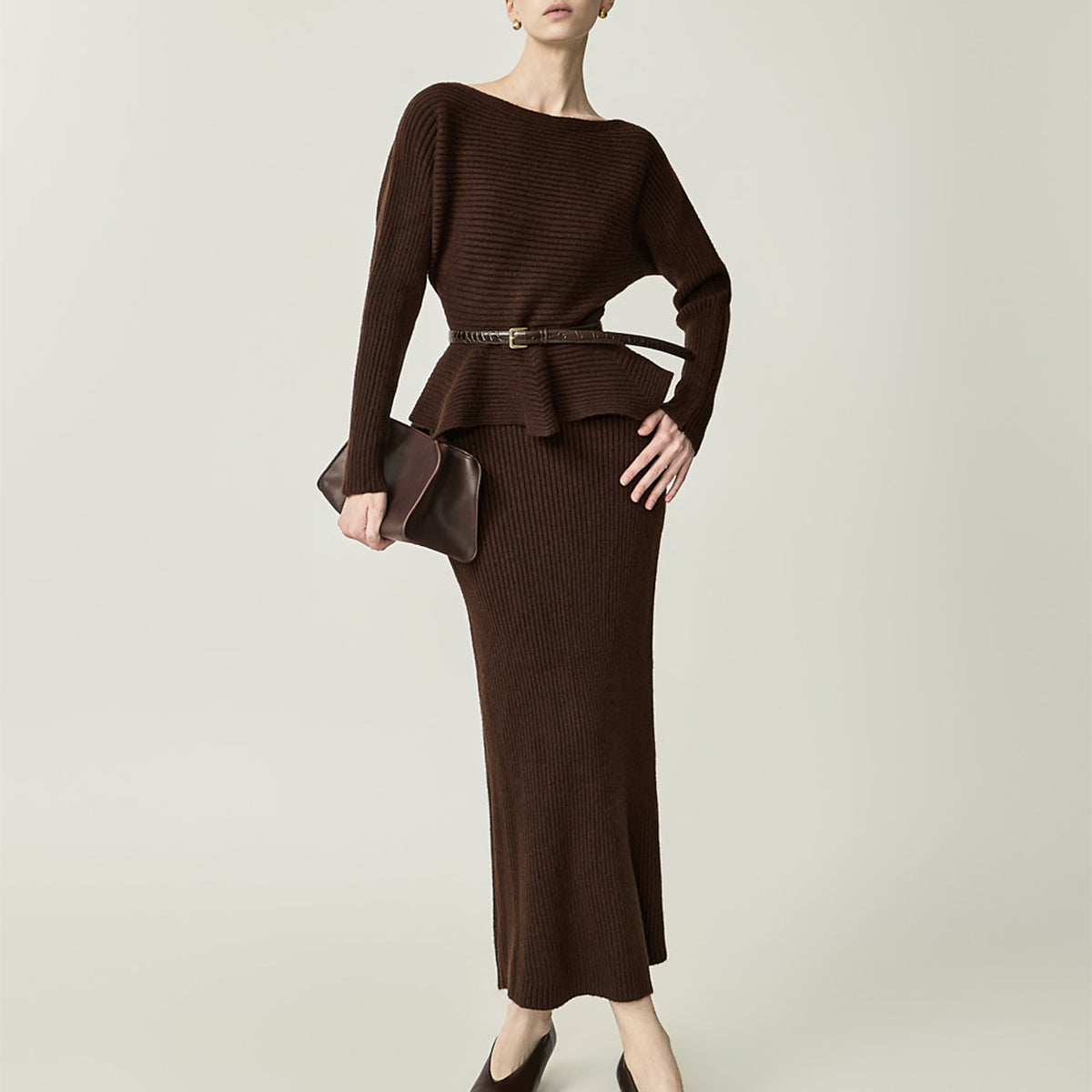 D5703 Boat Neck Two-Piece