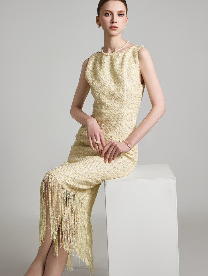 D9493 Spangle Fringe Dress