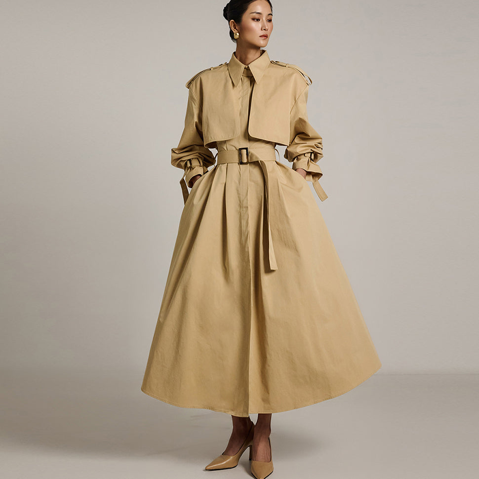 D9505 Trench Dress With Belt