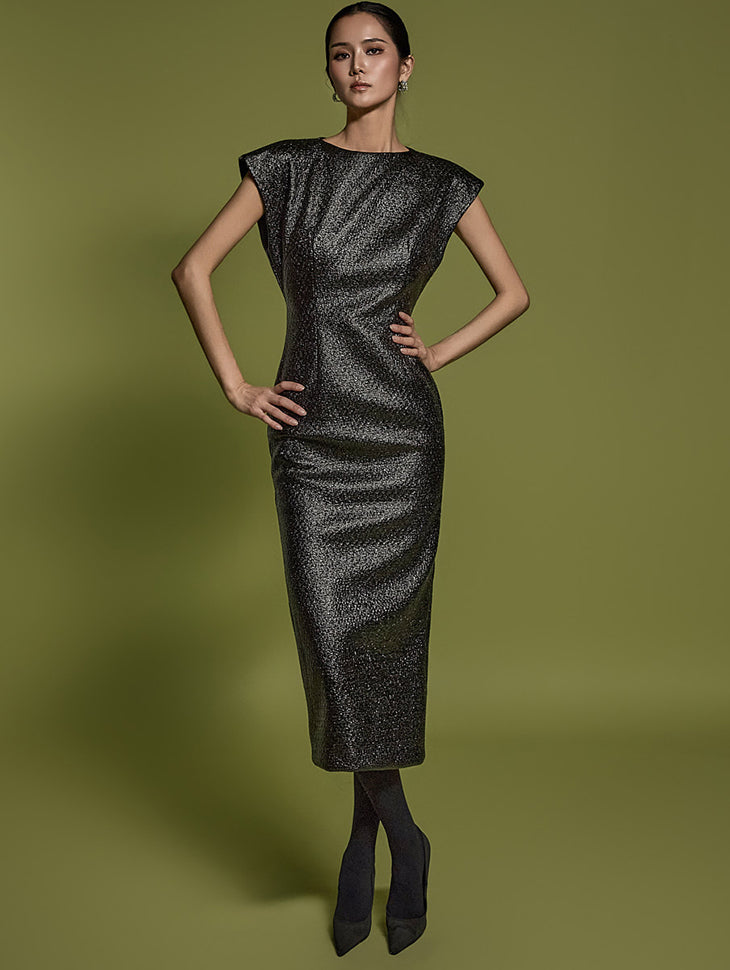 D9513 皮革连衣裙