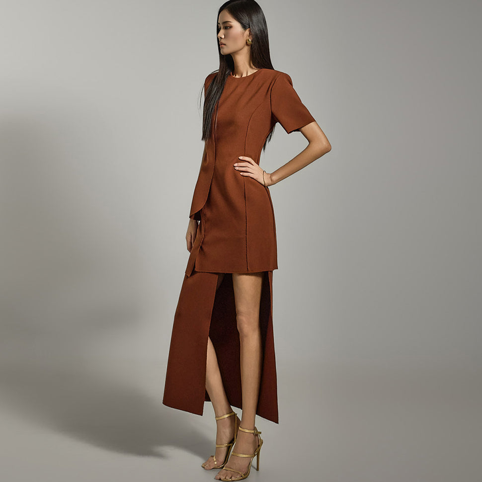 D9526 Asymmetric Layered Dress