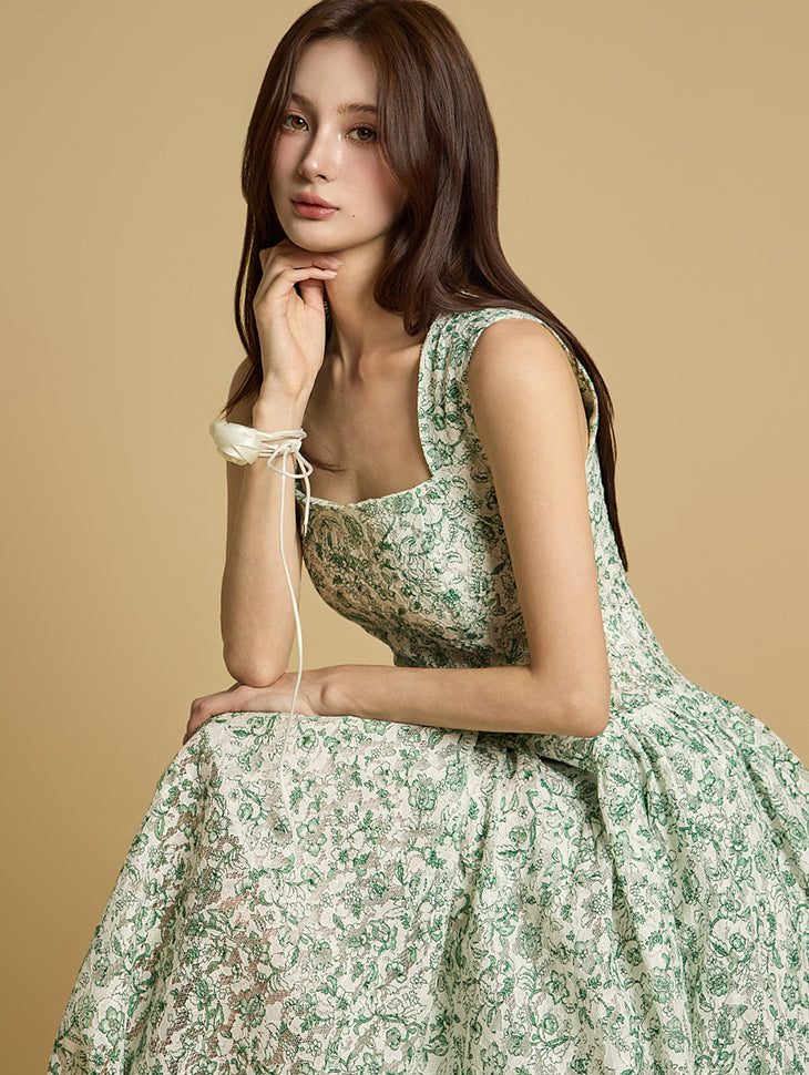 D9537 Gather Lace Dress