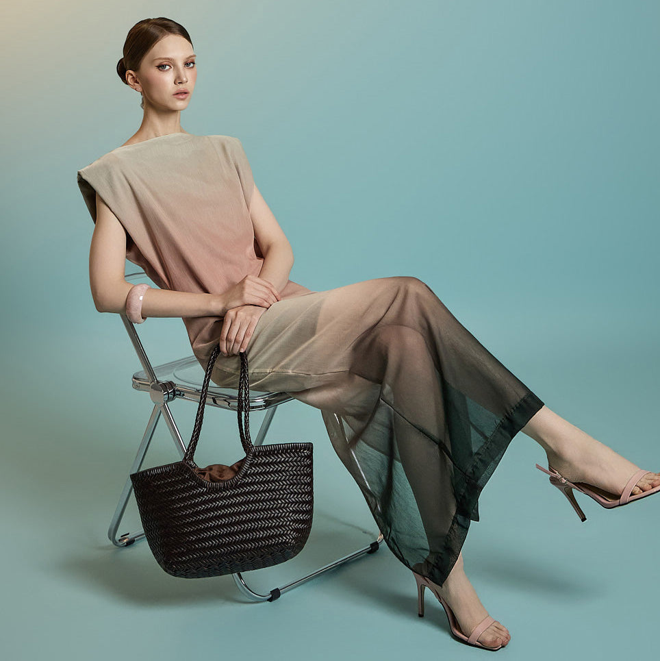 D9555 Gradient Sheer Dress
