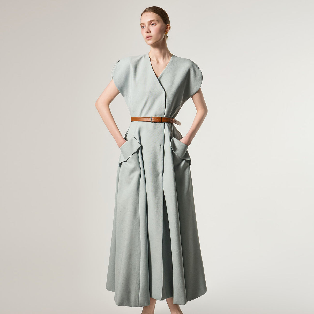 D9592 Wrap Flare Dress