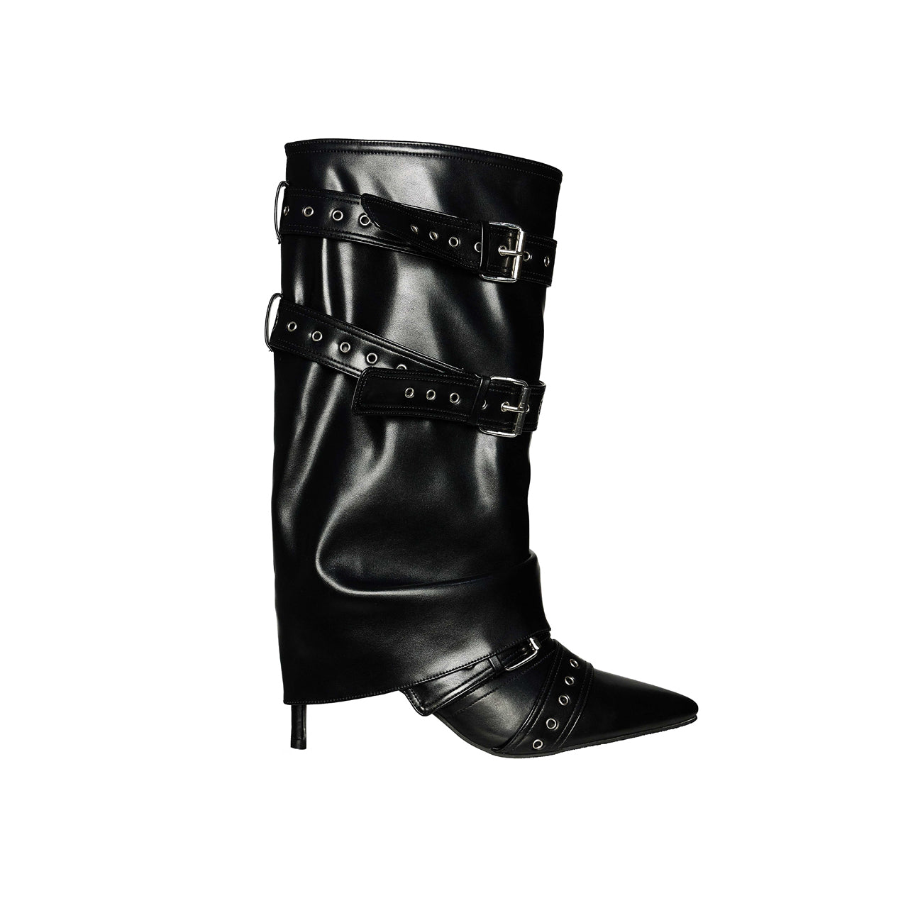 DTAR-030 Strap Belt Slouch Boots