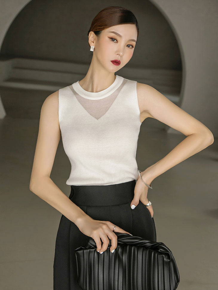 E2475 Sleeveless Knit Top