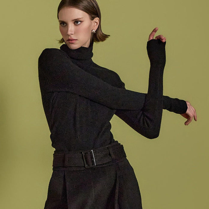 E3654 罗纹针织上衣