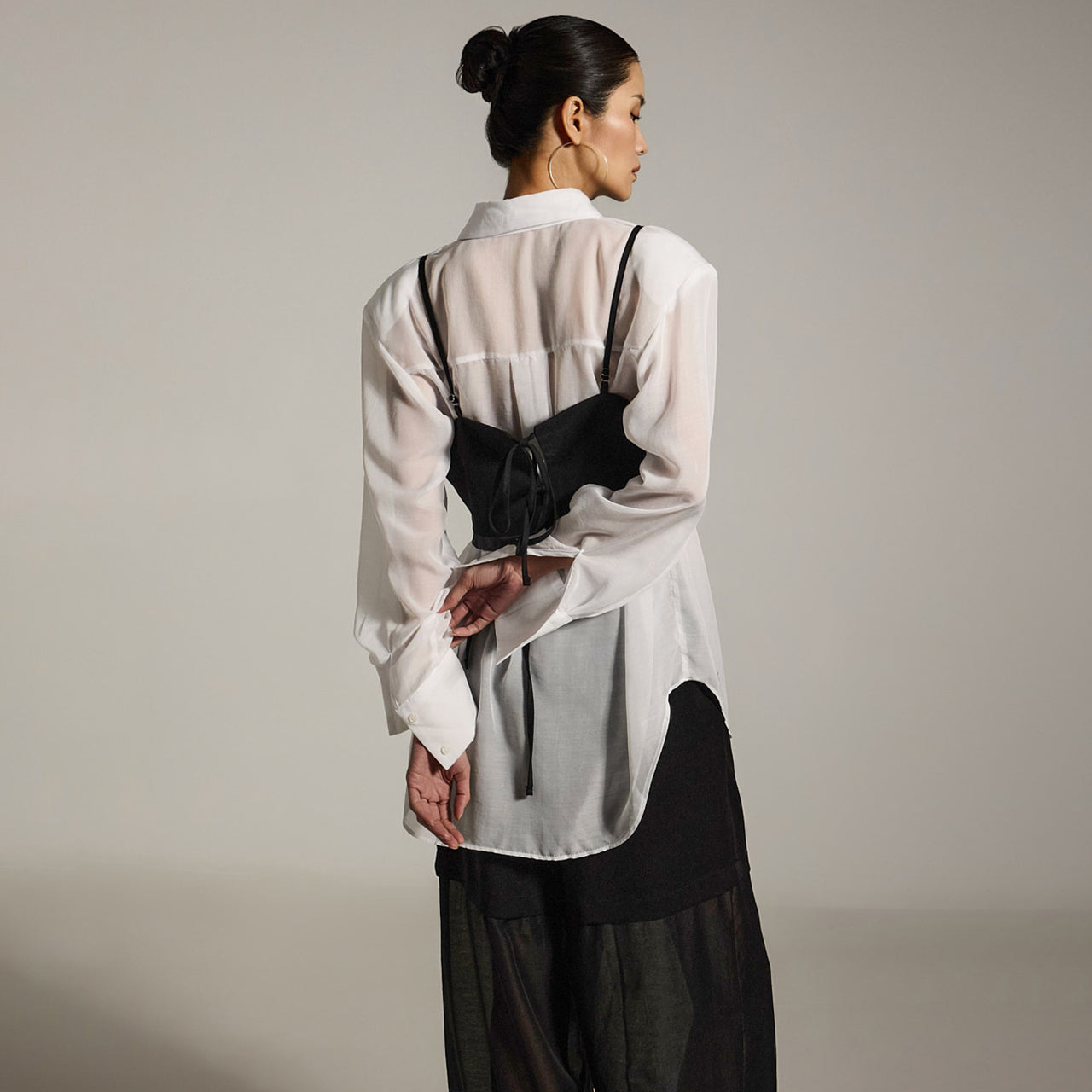 E3705 欧根纱紧身胸衣