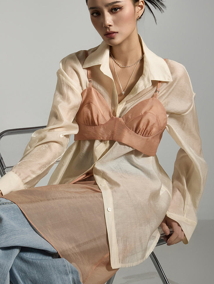 E3720 欧根纱紧身胸衣