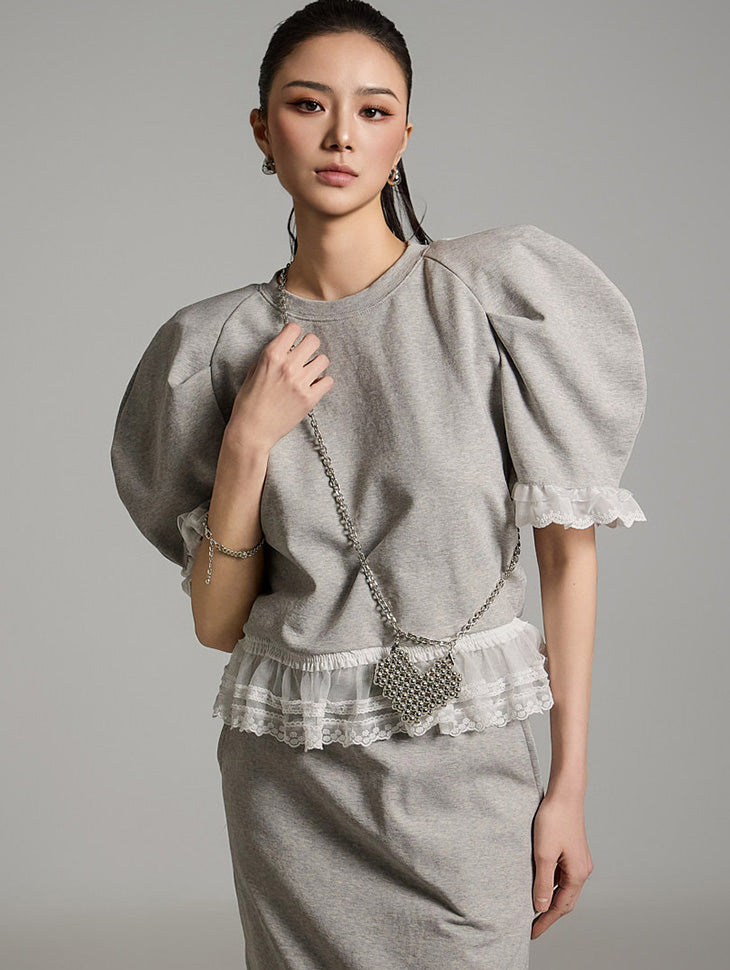 E3729 レーススウェットシャツ