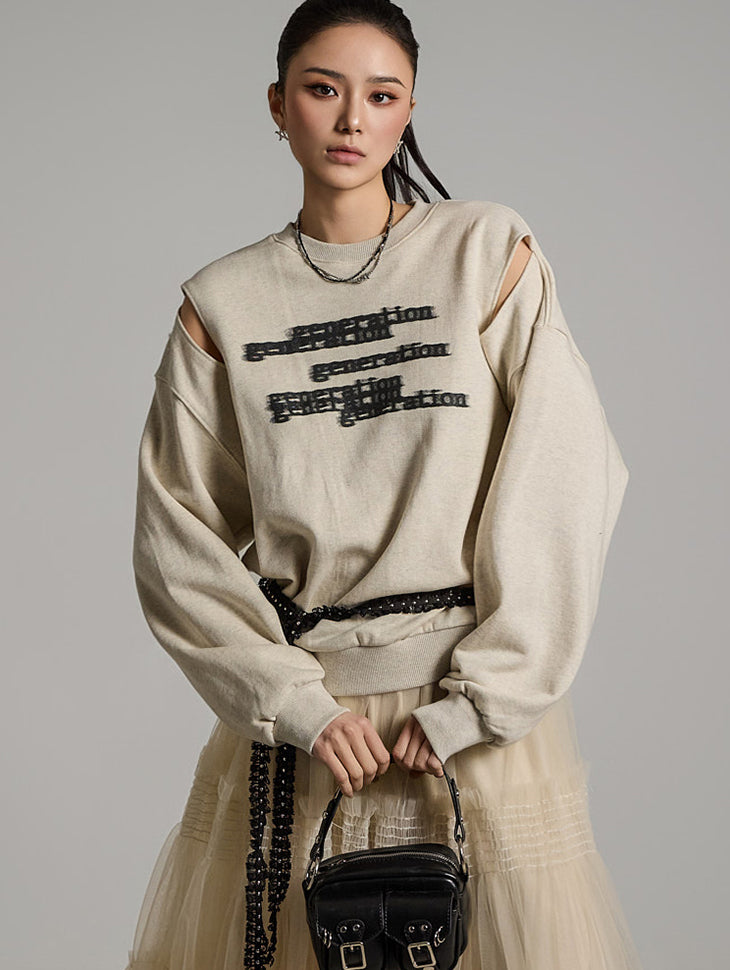 E3731 スリットスウェットシャツ