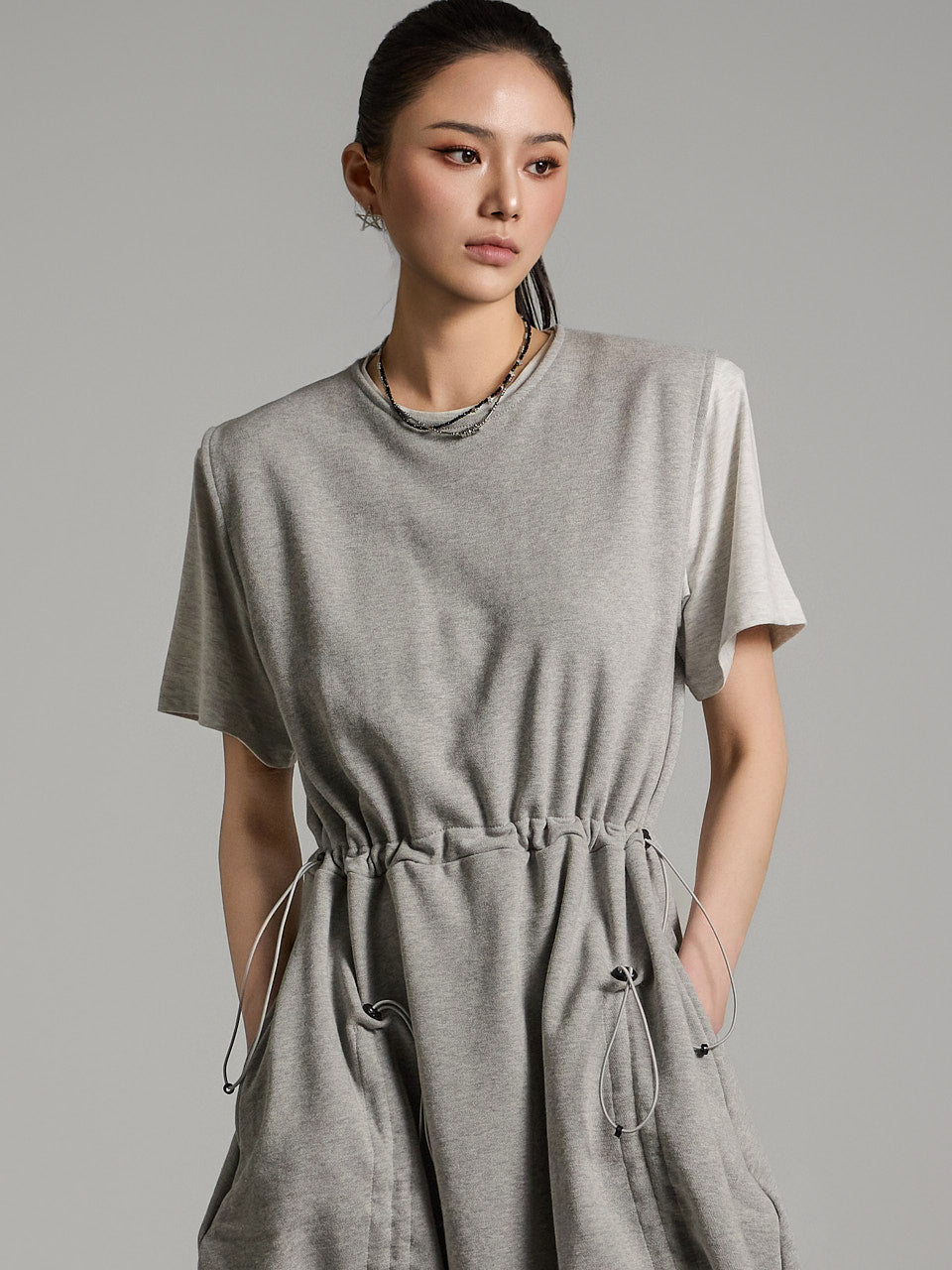 E3733 クロップド半袖Tシャツ