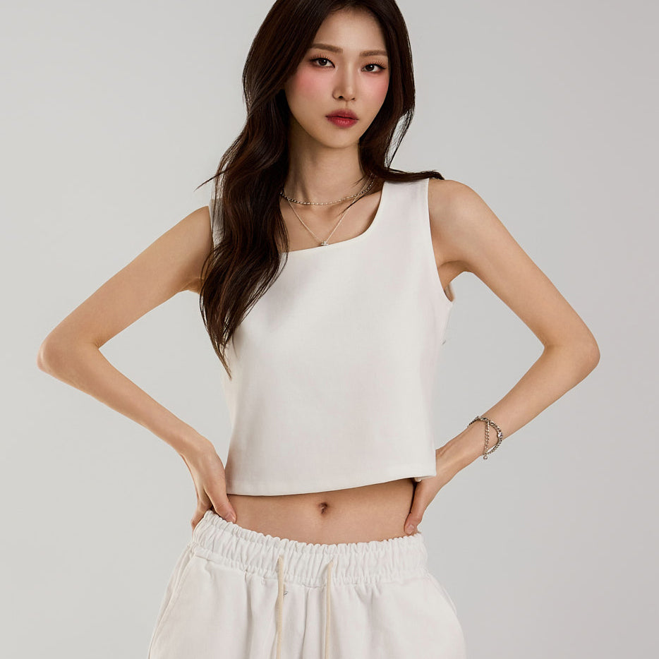 E3742 短款无袖上衣