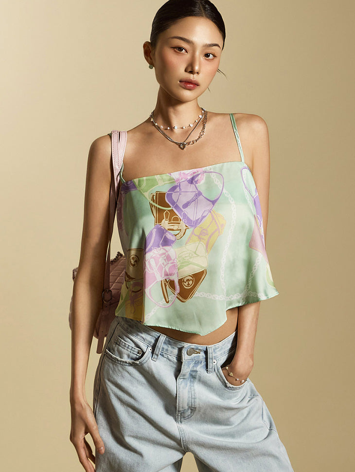 E3858 Scarf Sleeveless Top