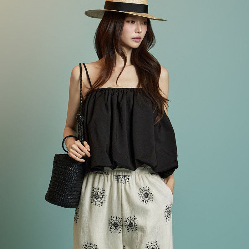 E3870 Balloon Sleeveless Top