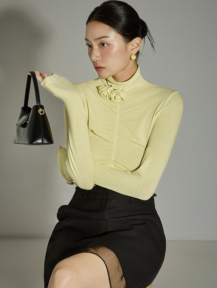 E3974 Tops with Corsage Set