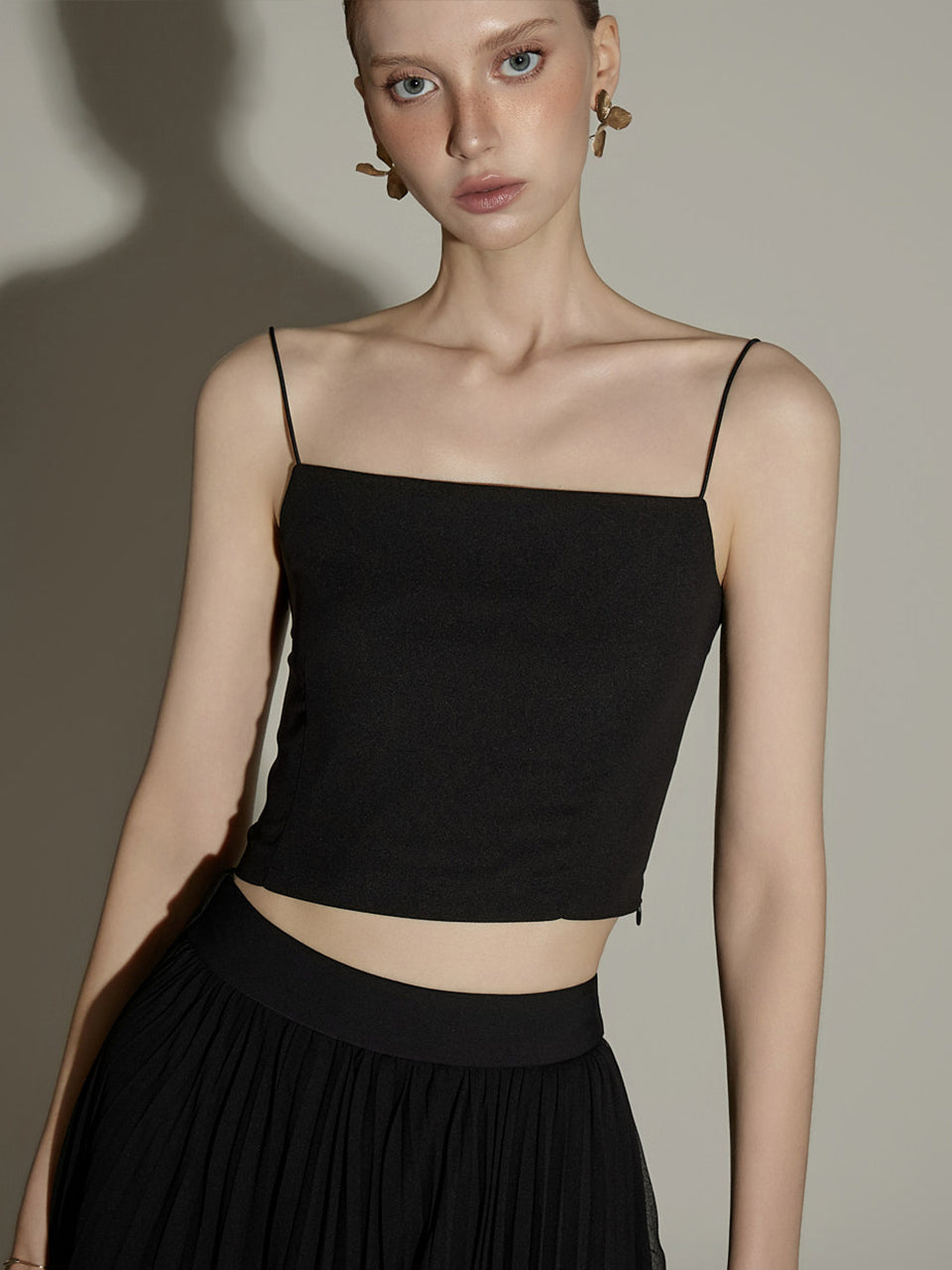 E3986 Smoke Banded Sleeveless Top