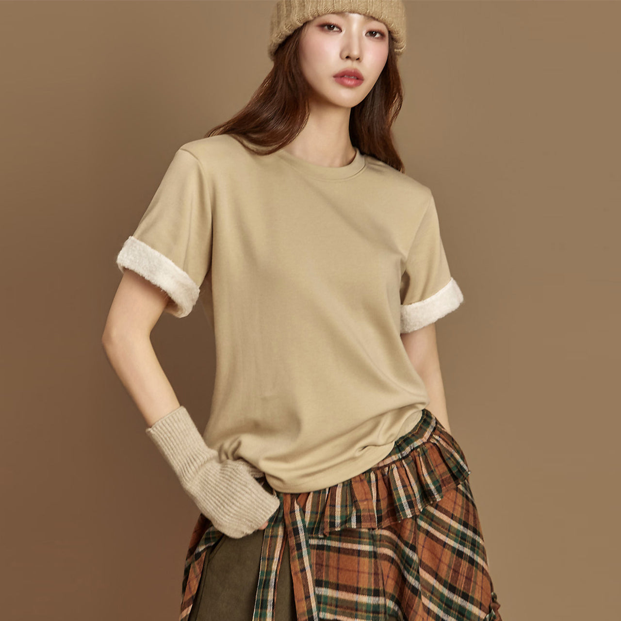 E4044 Solid Fleece Top