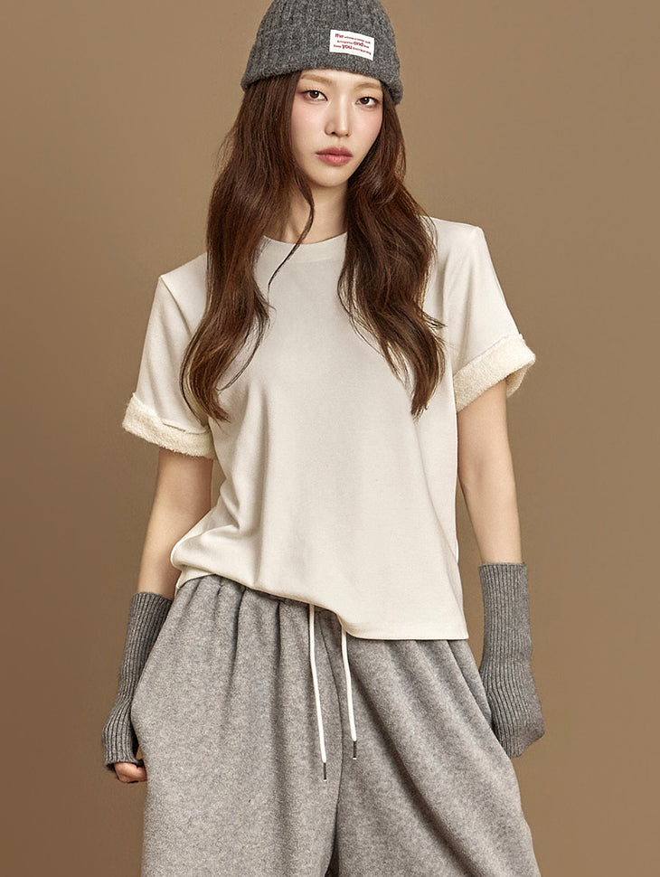E4044 Solid Fleece Top