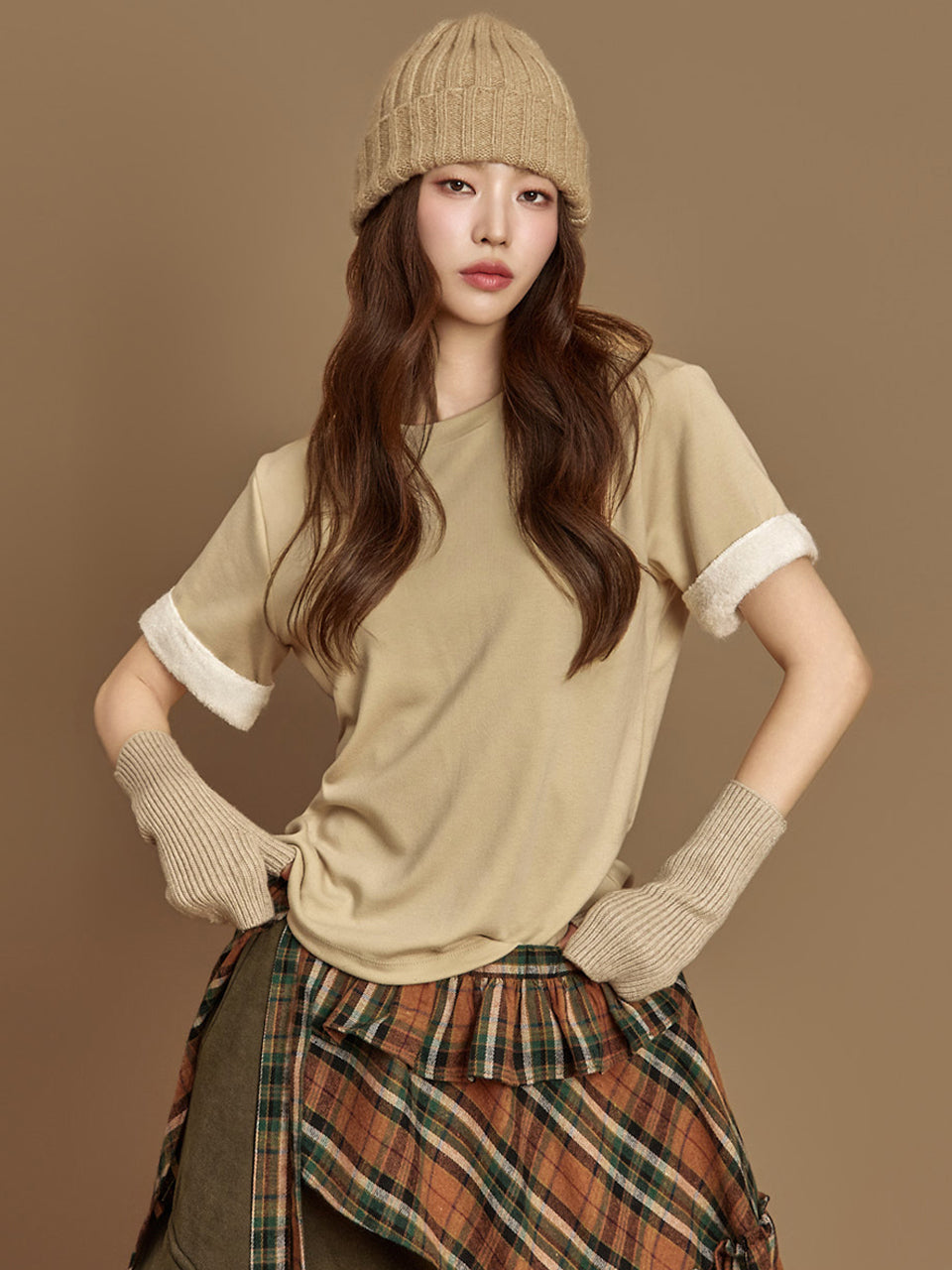 E4044 Solid Fleece Top