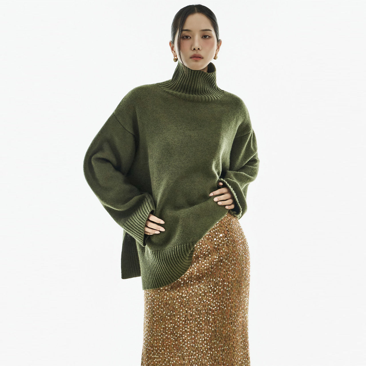 E4065 Turtleneck Wool Knit