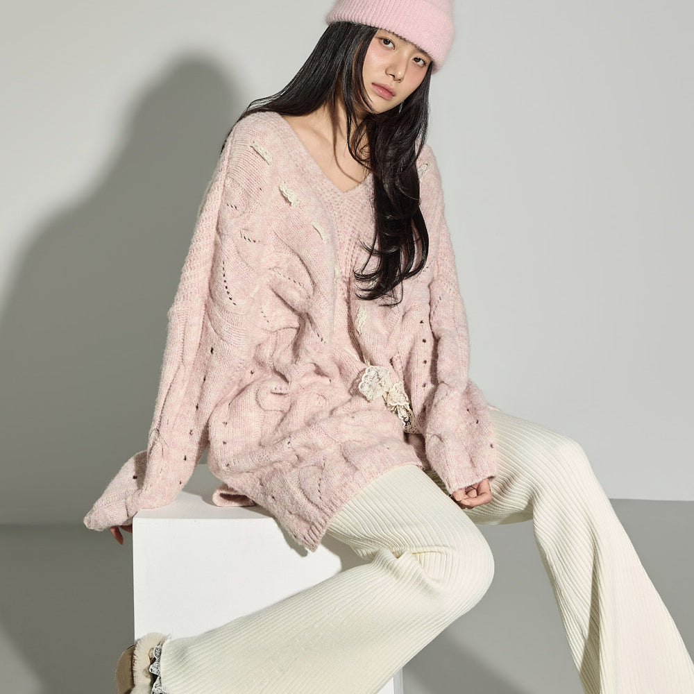 E4090 Cable Long Knit