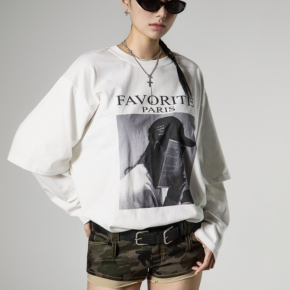 E4146 Layered Print Top