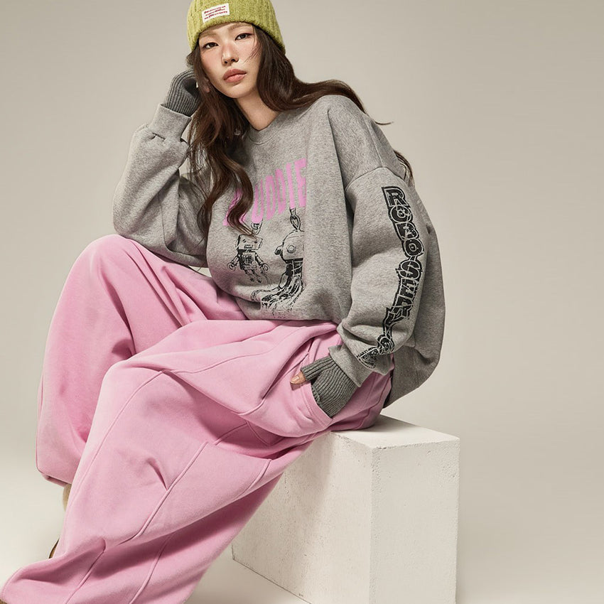 E4419 Printed Fleece-Lined Sweatshirts