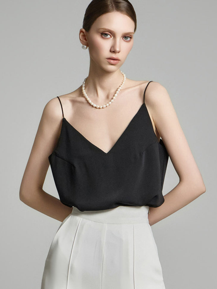 E9031 V-neck Sleeveless Top