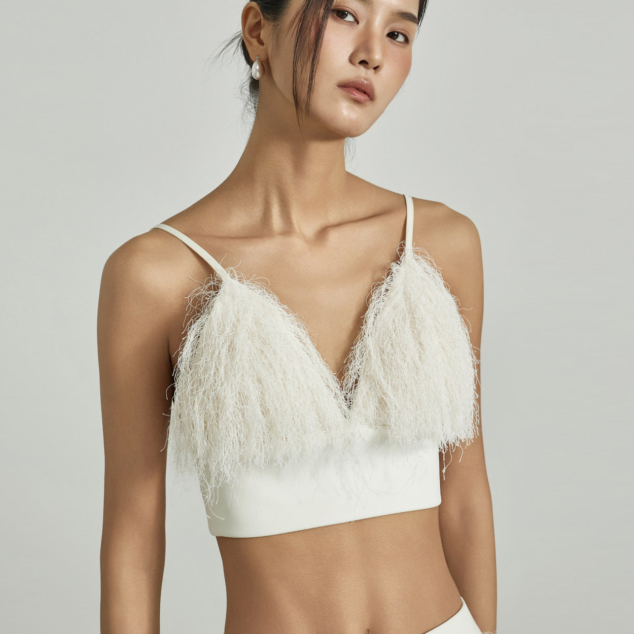 E9037 Fluffy Shaggy Sleeveless Top